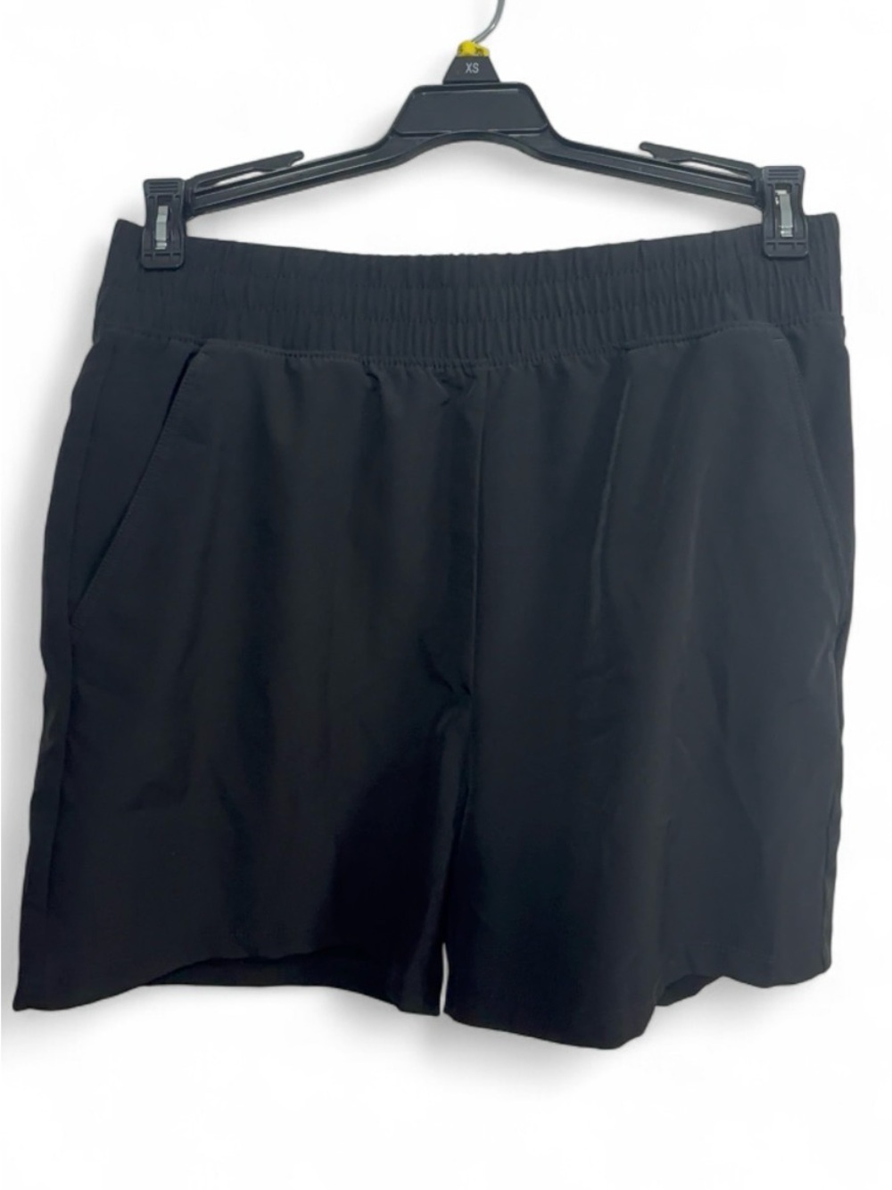 Kid’s Black Elastic-Waist Shorts